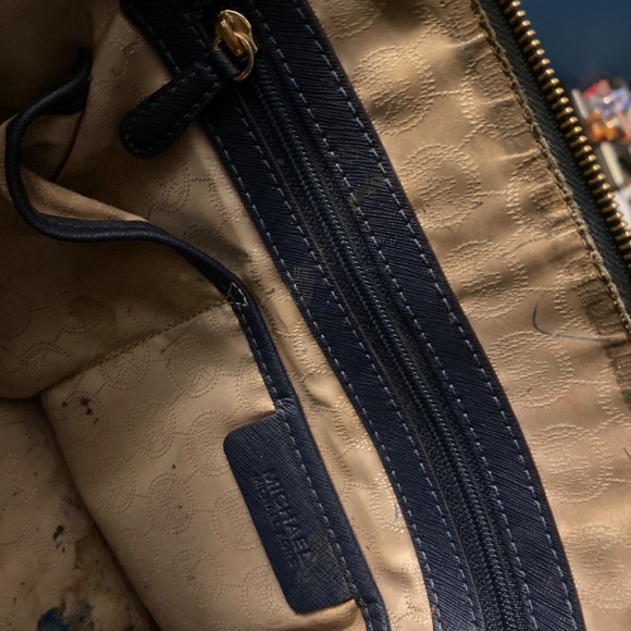 Michael Kors Navy Blue Purse - Picture 4 of 6